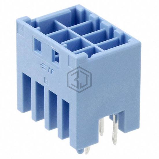 2-1971906-4 - TE Connectivity AMP Connectors - Rectangular Connectors - Headers, Male Pins