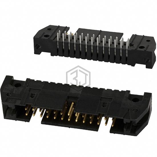102159-6 - TE Connectivity AMP Connectors - Rectangular Connectors - Headers, Male Pins