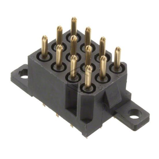 SMS12RE4S6 - Souriau-Sunbank by Eaton - Rectangular Connectors - Headers, Male Pins