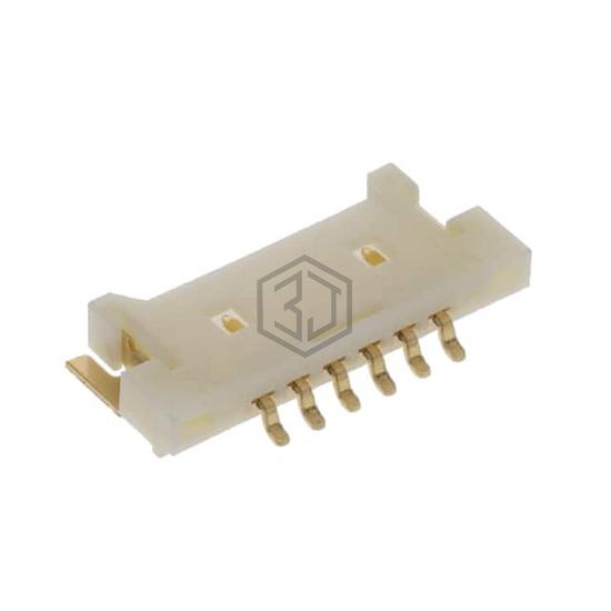 125SH-G-06-TR-SMT-T/R - Adam Tech - Rectangular Connectors - Headers, Male Pins