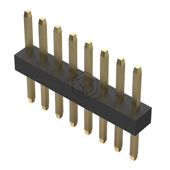 BC020-08-A-0200-0300-L-G - GCT - Rectangular Connectors - Headers, Male Pins
