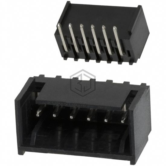2-644803-6 - TE Connectivity AMP Connectors - Rectangular Connectors - Headers, Male Pins