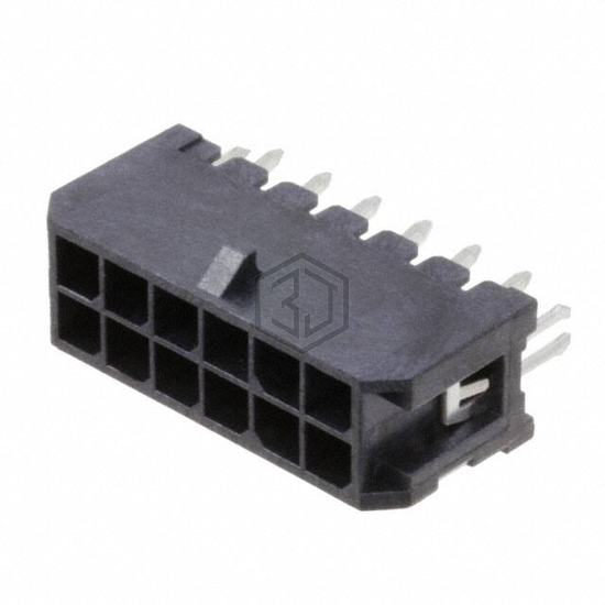 DML-12-A-V-T-A-BL - Adam Tech - Rectangular Connectors - Headers, Male Pins