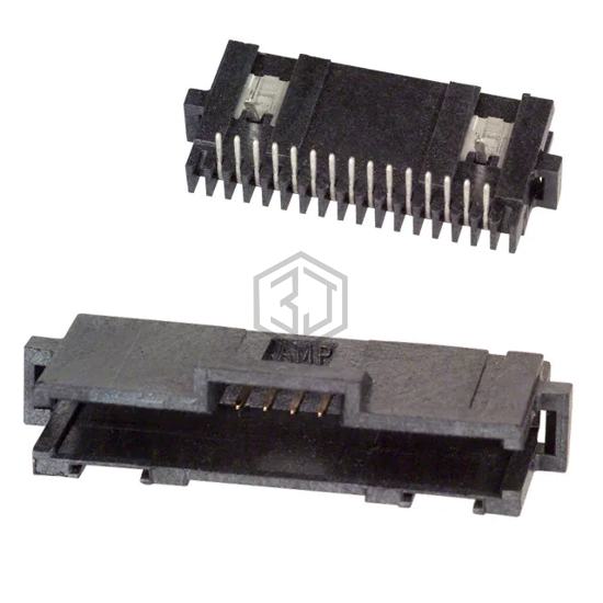 104074-3 - TE Connectivity AMP Connectors - Rectangular Connectors - Headers, Male Pins