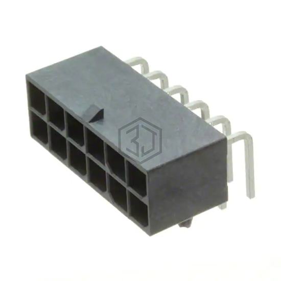 0768250012 - Molex - Rectangular Connectors - Headers, Male Pins