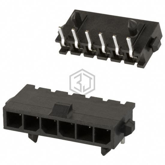 2-1445055-6 - TE Connectivity AMP Connectors - Rectangular Connectors - Headers, Male Pins