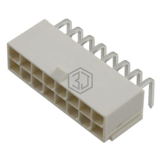 0874271602 - Molex - Rectangular Connectors - Headers, Male Pins