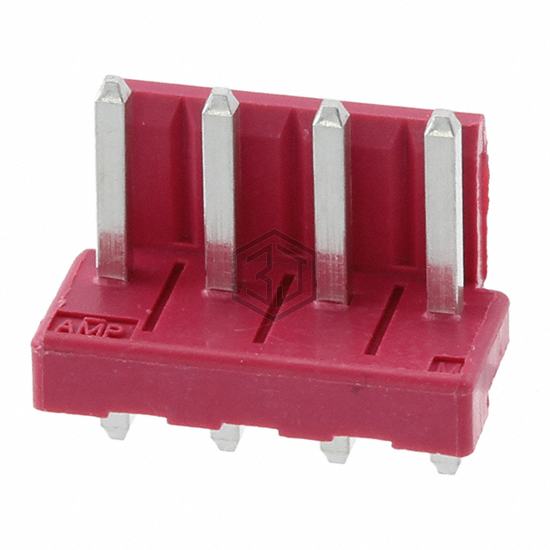 4-1123723-4 - TE Connectivity AMP Connectors - Rectangular Connectors - Headers, Male Pins