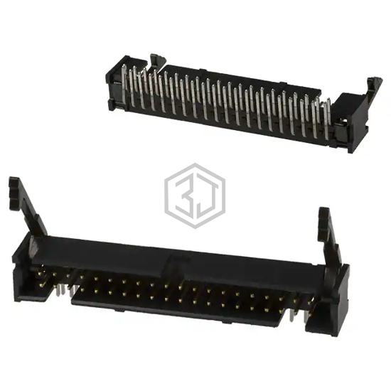 104315-7 - TE Connectivity AMP Connectors - Rectangular Connectors - Headers, Male Pins