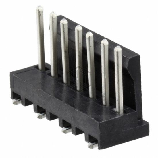 647166-7 - TE Connectivity AMP Connectors - Rectangular Connectors - Headers, Male Pins