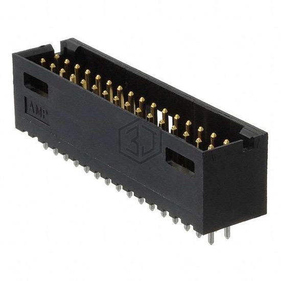 1-103168-4 - TE Connectivity AMP Connectors - Rectangular Connectors - Headers, Male Pins