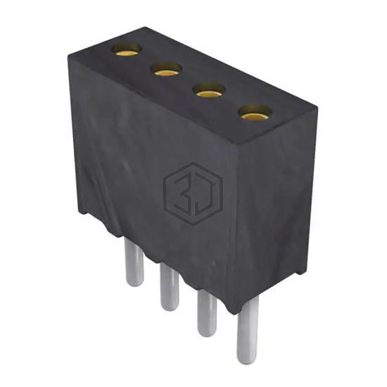 851-87-004-10-001101 - Preci-Dip - Rectangular Connectors - Headers, Receptacles, Female Sockets