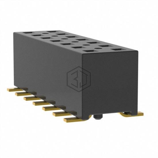 TLE-107-01-G-DV-A-K-TR - Samtec Inc. - Rectangular Connectors - Headers, Receptacles, Female Sockets