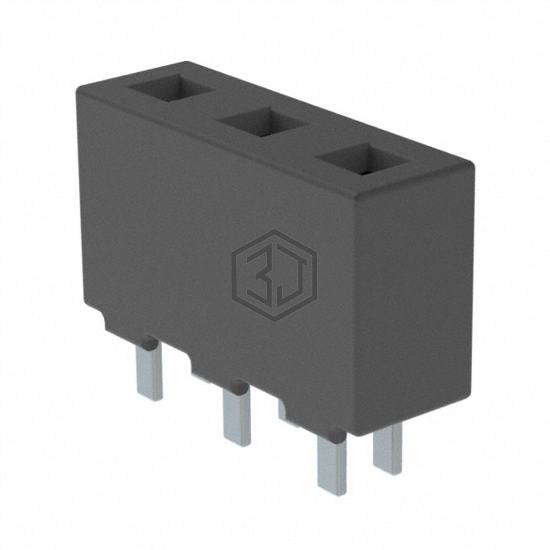 HPF-03-01-T-S - Samtec Inc. - Rectangular Connectors - Headers, Receptacles, Female Sockets