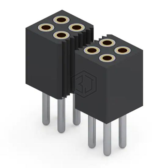 853-43-100-10-001000 - Mill-Max Manufacturing Corp. - Rectangular Connectors - Headers, Receptacles, Female Sockets