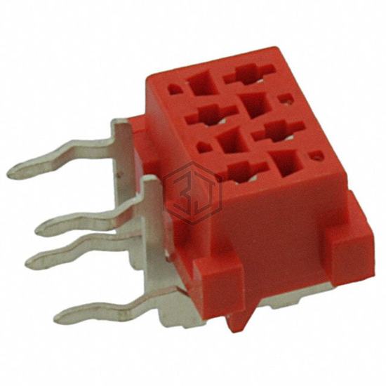 215460-4 - TE Connectivity AMP Connectors - Rectangular Connectors - Headers, Receptacles, Female Sockets