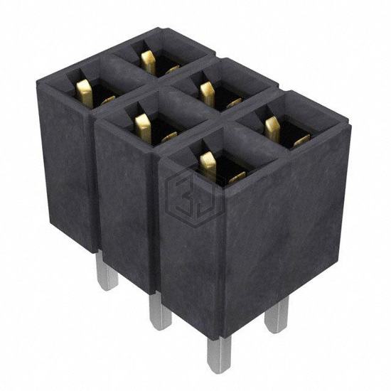 SLW-103-01-F-D - Samtec Inc. - Rectangular Connectors - Headers, Receptacles, Female Sockets