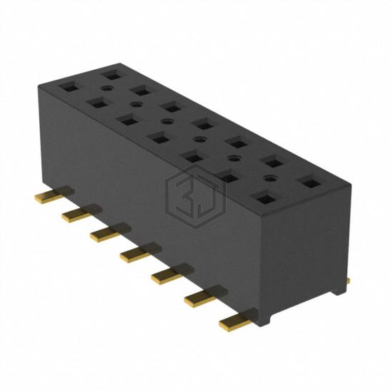 TLE-107-01-G-DV-P-TR - Samtec Inc. - Rectangular Connectors - Headers, Receptacles, Female Sockets