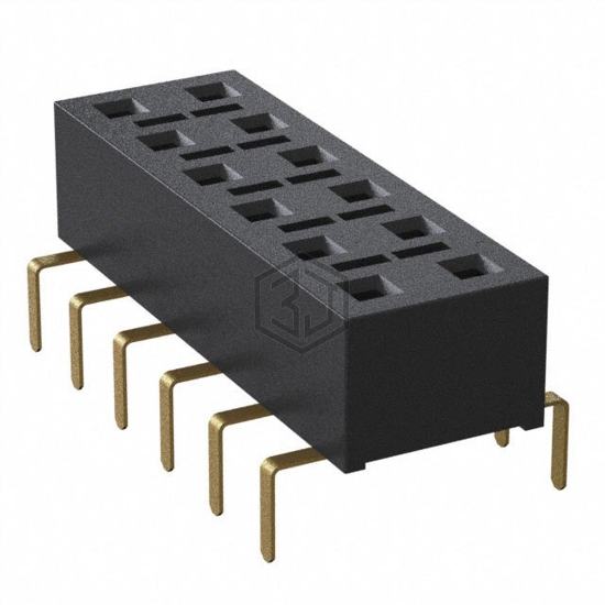 HLE-106-02-G-DV-PE-BE - Samtec Inc. - Rectangular Connectors - Headers, Receptacles, Female Sockets