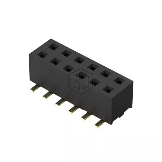 BF100-12-A-C-1-0625-L-C - GCT - Rectangular Connectors - Headers, Receptacles, Female Sockets