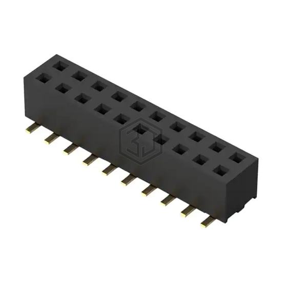 BF100-20-A-D-1-0640-L-C - GCT - Rectangular Connectors - Headers, Receptacles, Female Sockets