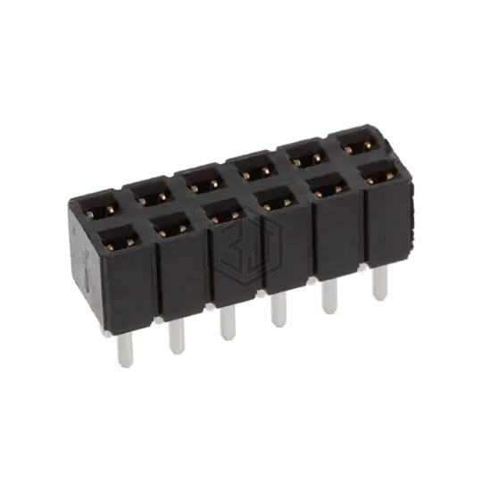 SLW-106-01-F-D - Samtec Inc. - Rectangular Connectors - Headers, Receptacles, Female Sockets