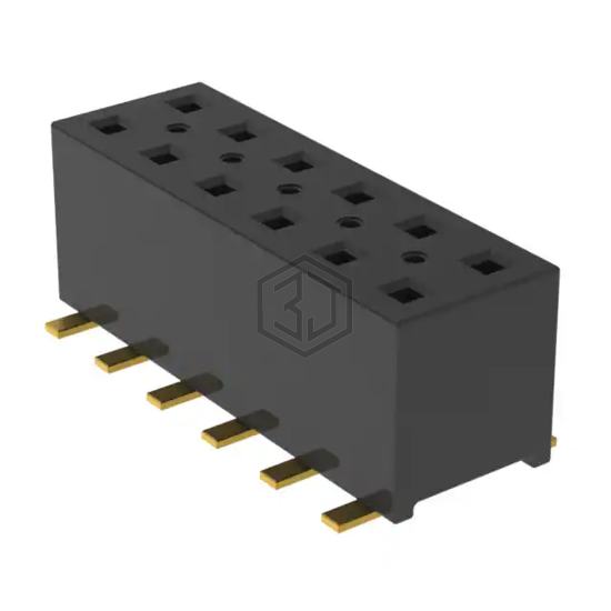 TLE-106-01-G-DV-K-TR - Samtec Inc. - Rectangular Connectors - Headers, Receptacles, Female Sockets