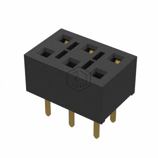 HLE-103-02-G-DV-TE - Samtec Inc. - Rectangular Connectors - Headers, Receptacles, Female Sockets