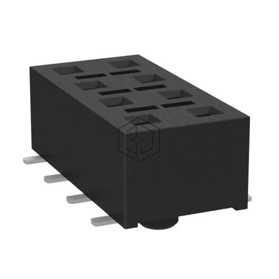 HLE-104-02-L-DV-BE-A-K-TR - Samtec Inc. - Rectangular Connectors - Headers, Receptacles, Female Sockets