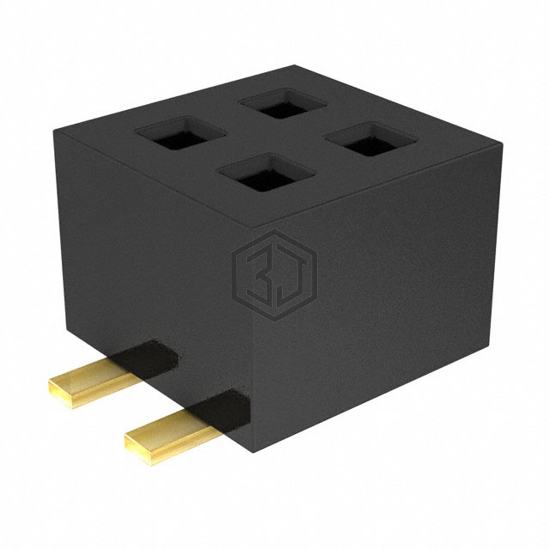 CLP-102-02-G-D-BE-TR - Samtec Inc. - Rectangular Connectors - Headers, Receptacles, Female Sockets