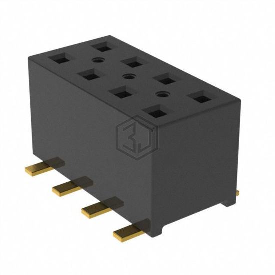 TLE-104-01-G-DV-K-TR - Samtec Inc. - Rectangular Connectors - Headers, Receptacles, Female Sockets