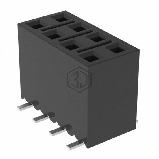 SSM-104-L-DV-LC - Samtec Inc. - Rectangular Connectors - Headers, Receptacles, Female Sockets