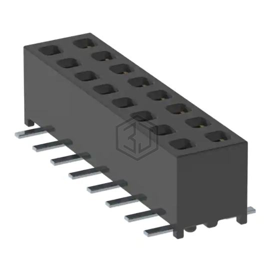 MMS-108-02-L-DV-A-K-TR - Samtec Inc. - Rectangular Connectors - Headers, Receptacles, Female Sockets