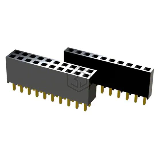 SSHQ-123-D-02-GT-LF - Major League Electronics - Rectangular Connectors - Headers, Receptacles, Female Sockets