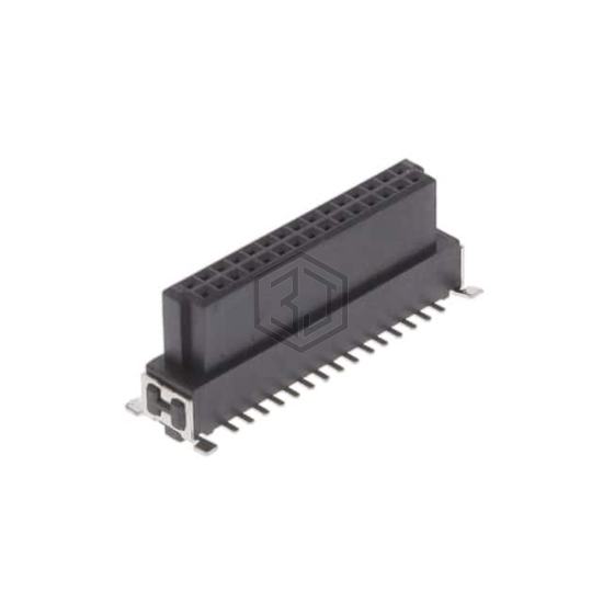 ESMC-F-30-SGS-SMT-B-PP-T/R - Adam Tech - Rectangular Connectors - Headers, Receptacles, Female Sockets
