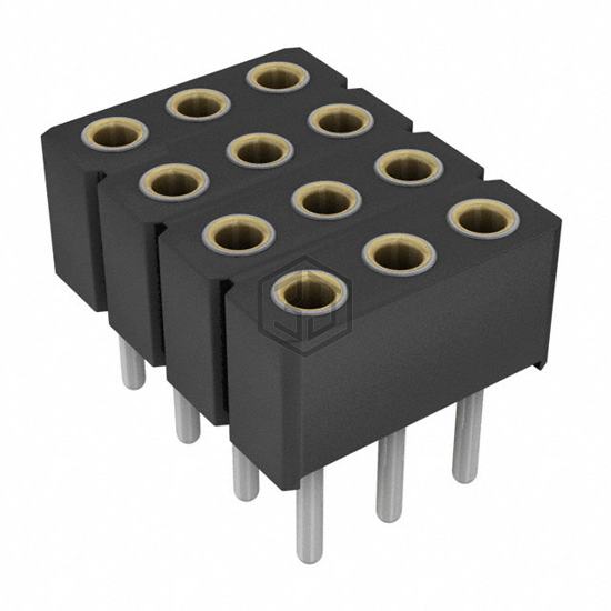 805-87-012-10-012101 - Preci-Dip - Rectangular Connectors - Headers, Receptacles, Female Sockets