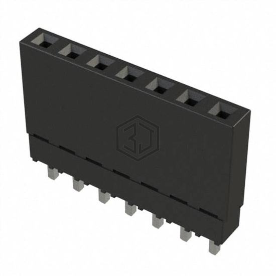 ESQ-107-12-T-S - Samtec Inc. - Rectangular Connectors - Headers, Receptacles, Female Sockets