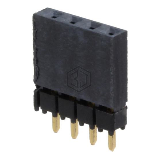 ESQ-104-12-G-S - Samtec Inc. - Rectangular Connectors - Headers, Receptacles, Female Sockets
