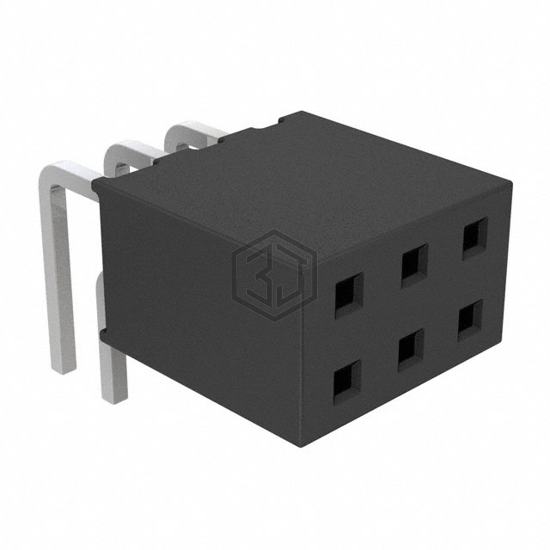 SQT-103-01-F-D-RA - Samtec Inc. - Rectangular Connectors - Headers, Receptacles, Female Sockets