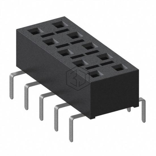 HLE-105-02-L-DV-PE-BE - Samtec Inc. - Rectangular Connectors - Headers, Receptacles, Female Sockets