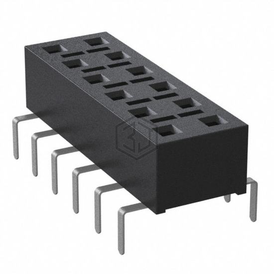 HLE-106-02-L-DV-PE-BE - Samtec Inc. - Rectangular Connectors - Headers, Receptacles, Female Sockets