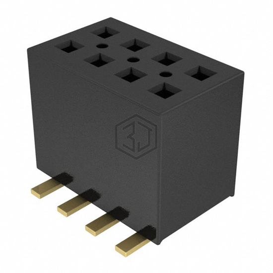 FLE-104-01-G-DV-TR - Samtec Inc. - Rectangular Connectors - Headers, Receptacles, Female Sockets