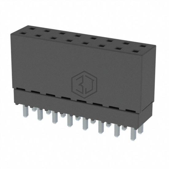 ESQ-108-12-L-D - Samtec Inc. - Rectangular Connectors - Headers, Receptacles, Female Sockets