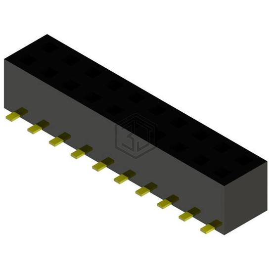 BCSSM-114-D-02-F-V-TR-K-LF - Major League Electronics - Rectangular Connectors - Headers, Receptacles, Female Sockets