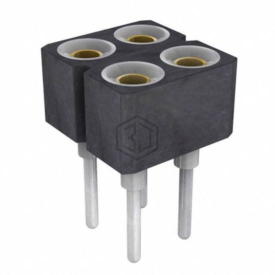 410-87-204-41-001101 - Preci-Dip - Rectangular Connectors - Headers, Receptacles, Female Sockets