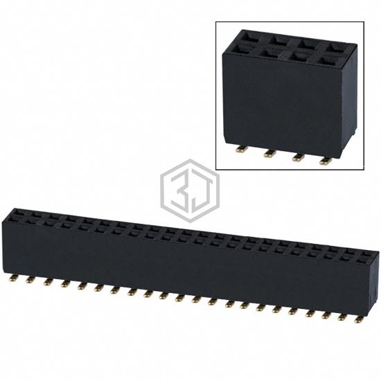 NPPC222KFMS-RC - Sullins Connector Solutions - Rectangular Connectors - Headers, Receptacles, Female Sockets