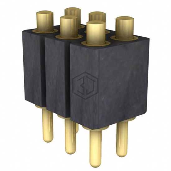 813-S1-006-10-014101 - Preci-Dip - Rectangular Connectors - Spring Loaded