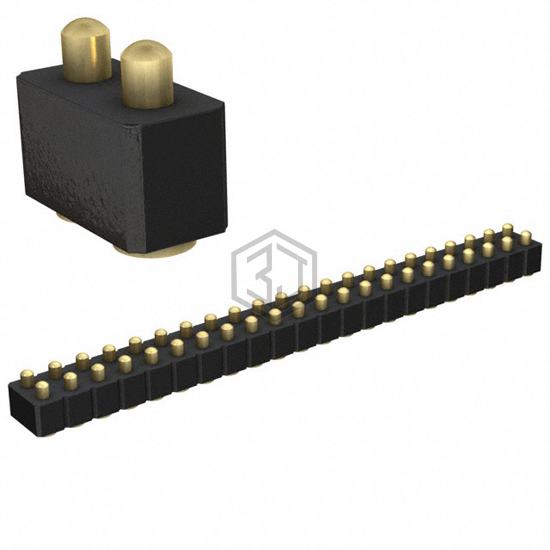 813-22-044-30-001101 - Mill-Max Manufacturing Corp. - Rectangular Connectors - Spring Loaded