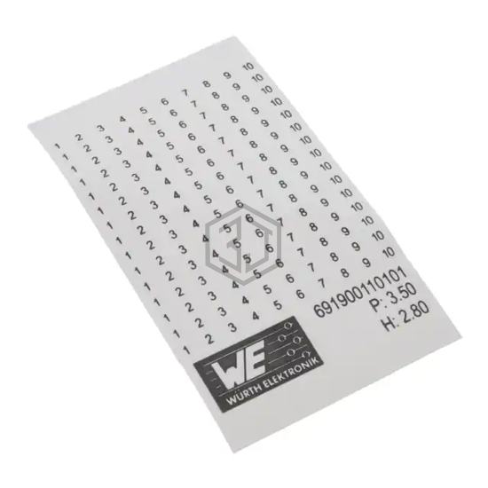 691900110101 - Würth Elektronik - Terminal Blocks - Accessories - Marker Strips