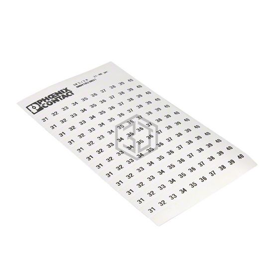0804183:0031 - Phoenix Contact - Terminal Blocks - Accessories - Marker Strips